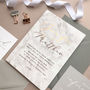 Marble And Copper Foil Wedding Invitations, thumbnail 2 of 4