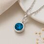 Personalised December Birthstone Necklace In Sterling Silver, thumbnail 1 of 11