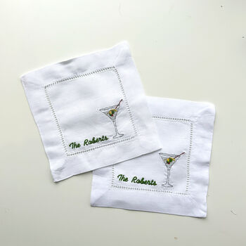 Extra Dirty Cocktail Napkins Set Four, 2 of 3