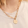 18k Gold Plated Personalised Disc Link Chain Necklace, thumbnail 1 of 8