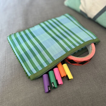 Respiin Recycled Woven Pom Pom Pouch, 8 of 12