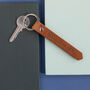 Teachers Gift Personalised Leather Keyring, thumbnail 1 of 8