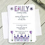 Personalised Childrens Fairy Castle Party Invitations, thumbnail 1 of 5