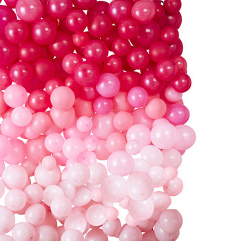 Ombre Pink Balloon Wall Party Decoration Pack, 2 of 3