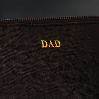 Personalised Dad Black Travel Wash Bag Case, 4 of 7