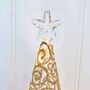 Light Up Gold Glass Tree Decoration, thumbnail 3 of 3