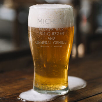 Personalised Pint Glass, 2 of 5