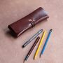 Handmade Leather Pencil Case With Personalisation, thumbnail 1 of 7
