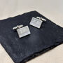 Engraved Sterling Silver And Mother Of Pearl Cufflinks, thumbnail 1 of 2