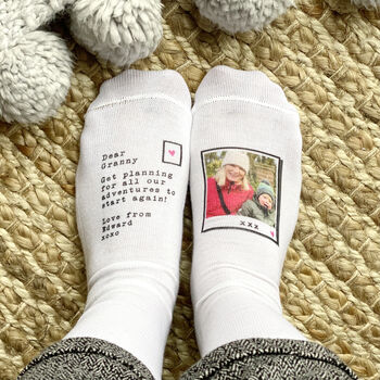 Granny And Me Adventure Photo Socks, 2 of 3