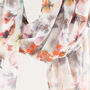 Watercolour Leaf Print Scarf In A Gift Box, thumbnail 5 of 7