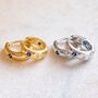 Celestial Star And Moon Huggie Hoop Earrings, thumbnail 3 of 3