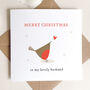 Christmas Card For Husband: Robin With Red Heart Design, thumbnail 1 of 5