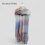 Soft Check Print Wool Blend Scarf, thumbnail 8 of 12