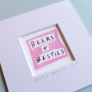 Beers And Besties Mini Art Print, 9 of 9