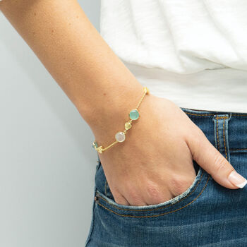 Gemstone Nugget And Chain Bracelet, 5 of 9