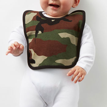 Army Camo Baby Grow With Bib Gift, 2 of 2