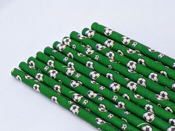 Football Paper Straws Box Of 38 100% Biodegradable, 6 of 7