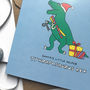 Funny Christmas Card With Dinosaur Pun, thumbnail 2 of 3