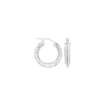 Athenian Scroll Sterling Silver Hoops, 3 of 3
