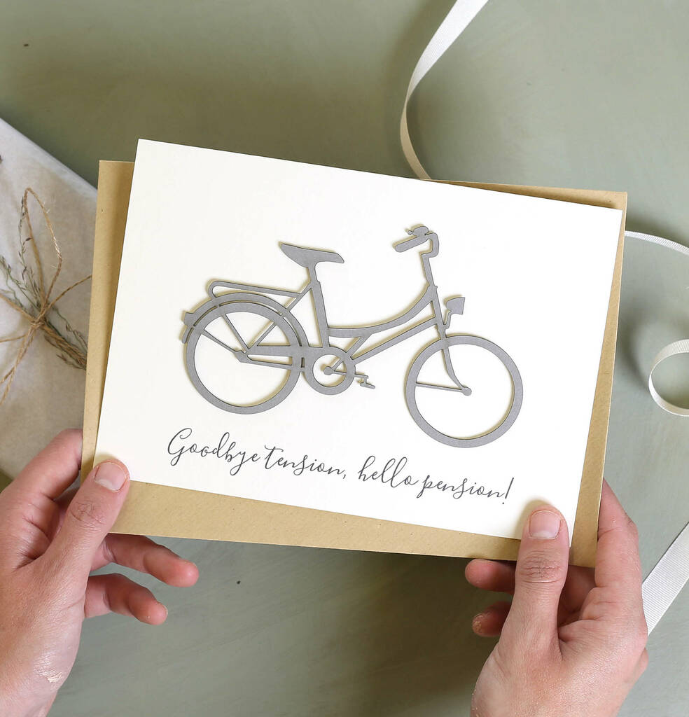 Personalised Bicycle Retirement Card For Her