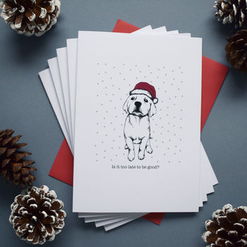 Is It Too Late Be Good? Labrador Christmas Card Or Pack, 2 of 2