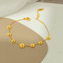 Daisy Chain Bracelet In Gold, thumbnail 5 of 5