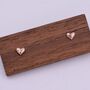 Sterling Silver Small Pair Of Heart Stud Earrings, thumbnail 7 of 12