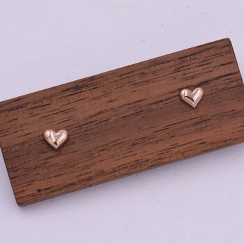 Sterling Silver Small Pair Of Heart Stud Earrings, 7 of 12