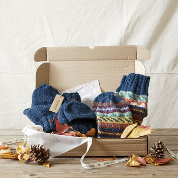 Fair Trade Unisex Nordic Knit Socks Eco Waste Wool, 10 of 12