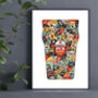 Cardiff South Wales Pub Crawl Print, thumbnail 1 of 3