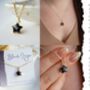 Black Onyx Star Hoop Earrings, thumbnail 5 of 10