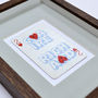 Two Hearts Personalised Vintage Playing Card Print, thumbnail 6 of 7