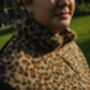 Black Teddy Borg Leopard Print Jacket, thumbnail 4 of 7