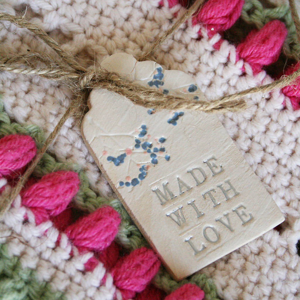 Made With Love Ceramic Tag, 1 of 3