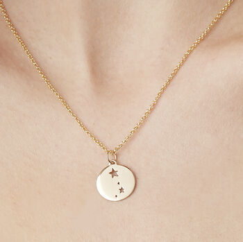 Aries Star Sign Necklace In Silver Or Gold Vermeil, 6 of 8