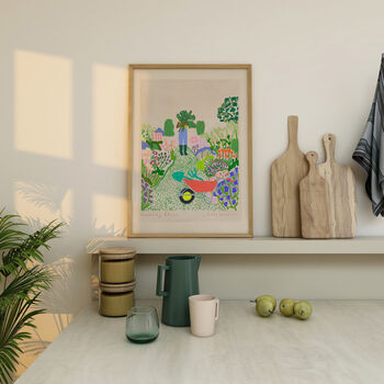 Gardener Art Print Flowers Gardening Scene Poster, 8 of 9