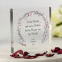 Personalised Mum Floral Wreath Acrylic Block Gift, thumbnail 1 of 2
