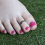 Black Bohemian Midi Beach Stacking Band Toe Ring, thumbnail 2 of 8
