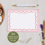 Personalised Pink Wavy Note Cards Set A6 Notecard Set, thumbnail 3 of 5