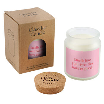 Smells Like Your Twenties Have Expired • 30th Birthday • Birthday Gift • Scented Glass Jar Candle • Humour • Just Because Candle • Gift Box, 2 of 3