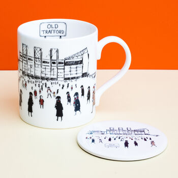 Manchester United Old Trafford Football Stadium Bone China Mug, 2 of 5