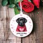 Personalised Black Labrador Puppy Love Decoration, thumbnail 1 of 2