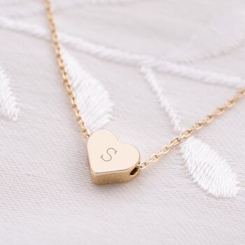 Mini Heart Initial Personalised Necklace, 6 of 11