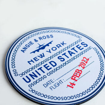 Personalised Passport Stamp Mouse Mat, 5 of 5