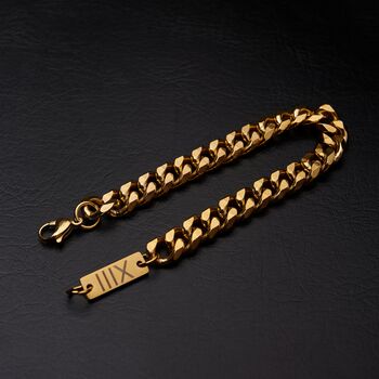 Mens Personalised 11 Mm Curb Link Bracelet, 5 of 10