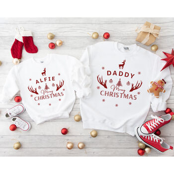 Personalised Family Christmas Gift Jumper Set, 3 of 10