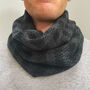 Mens Checked Knitted Lambswool Snood, thumbnail 2 of 4
