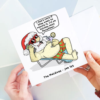 Santa On Holiday Card, 3 of 3