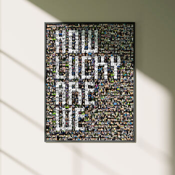 Personalised Anniversary Photo Mosaic Word Art – Made From Your Favourite Memories, 7 of 7